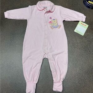 Vintage Snugabye Babygrow One Piece with Embroidered Design